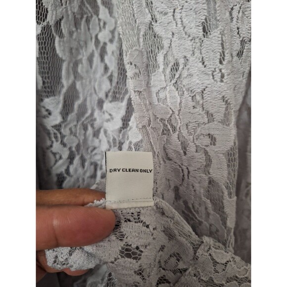 J. Peterman Silver Necktie Lace Jacket Womens Sz 12 Victorian Fairycore Dainty - Picture 12 of 12